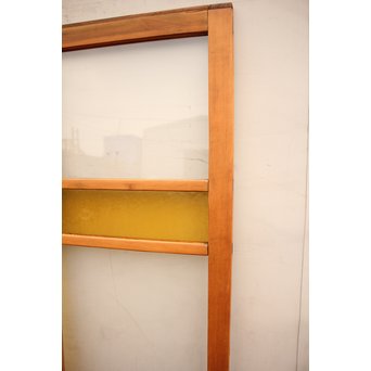 黄色と緑の色ガラス戸　2枚1組　GD812 