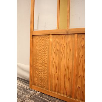 黄色と緑の色ガラス戸　2枚1組　GD812 