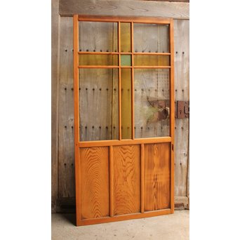 黄色と緑の色ガラス戸　2枚1組　GD812 