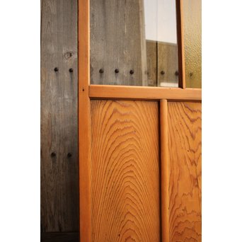 黄色と緑の色ガラス戸　2枚1組　GD812 