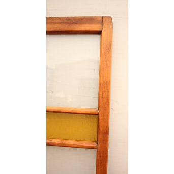 黄色と緑の色ガラス戸　2枚1組　GD812 