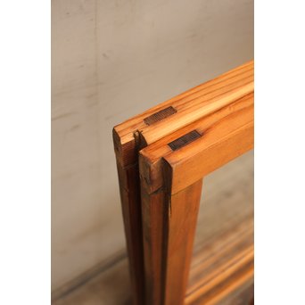 黄色と緑の色ガラス戸　2枚1組　GD812 