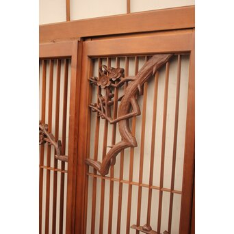 松竹梅書院欄間5枚1組　R1569 