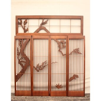 松竹梅書院欄間5枚1組　R1569 