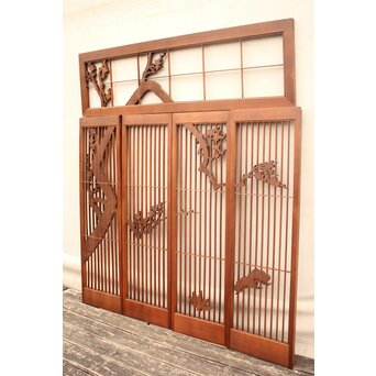 松竹梅書院欄間5枚1組　R1569 