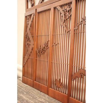 松竹梅書院欄間5枚1組　R1569 