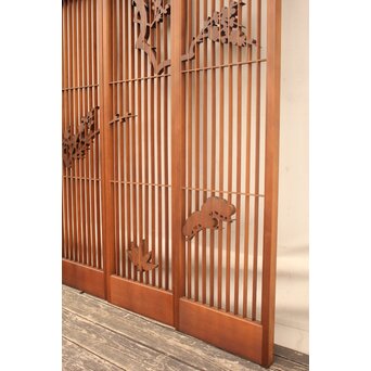 松竹梅書院欄間5枚1組　R1569 