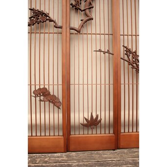 松竹梅書院欄間5枚1組　R1569 