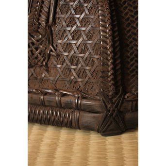 和田菁竺銘　竹工芸唐物写竹花籠　S2214 