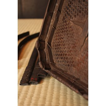 和田菁竺銘　竹工芸唐物写竹花籠　S2214 