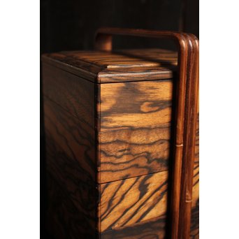 黒柿玉杢上質提重箱　S2501 