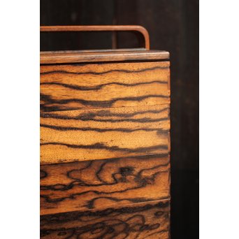 黒柿玉杢上質提重箱　S2501 