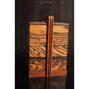 黒柿玉杢上質提重箱　S2501 