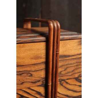 黒柿玉杢上質提重箱　S2501 