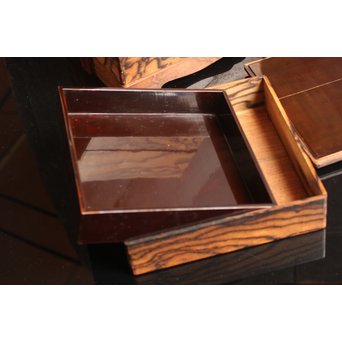 黒柿玉杢上質提重箱　S2501 