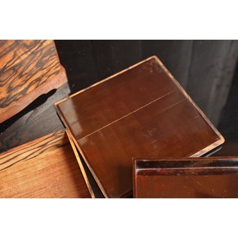 黒柿玉杢上質提重箱　S2501 