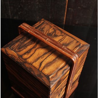 黒柿玉杢上質提重箱　S2501 