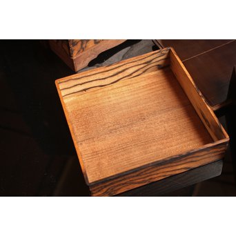 黒柿玉杢上質提重箱　S2501 