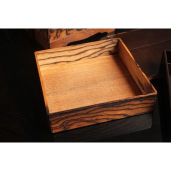 黒柿玉杢上質提重箱　S2501 