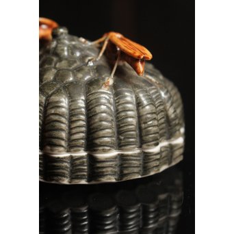 12代酒井田柿右衛門銘　蜂の巣香合　K138 