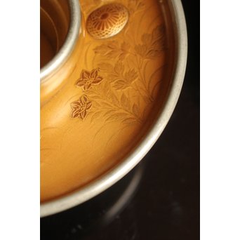 光琳蒔絵風天目台/茶托　2個1組　S2513 