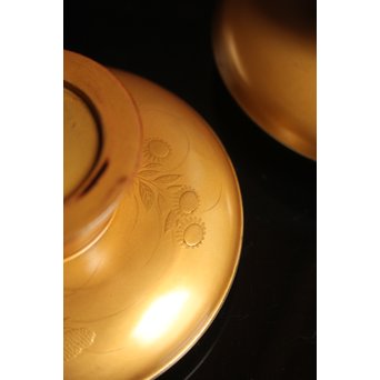 光琳蒔絵風天目台/茶托　2個1組　S2513 