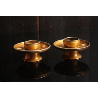 光琳蒔絵風天目台/茶托　2個1組　S2513 