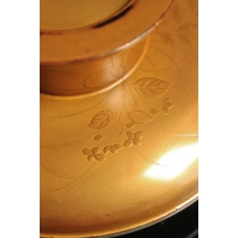 光琳蒔絵風天目台/茶托　2個1組　S2513 