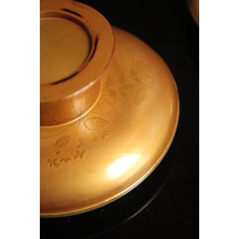 光琳蒔絵風天目台/茶托　2個1組　S2513 