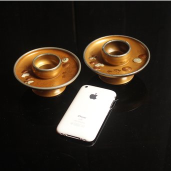 光琳蒔絵風天目台/茶托　2個1組　S2513 