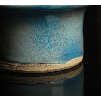 人間国宝加藤卓男 ペルシャブルー花生/花瓶　S2515 