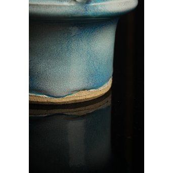 人間国宝加藤卓男 ペルシャブルー花生/花瓶　S2515 