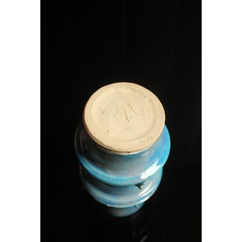 人間国宝加藤卓男 ペルシャブルー花生/花瓶　S2515 