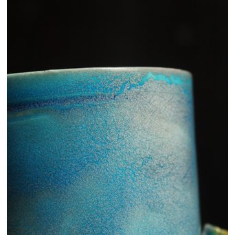 人間国宝加藤卓男 ペルシャブルー花生/花瓶　S2515 