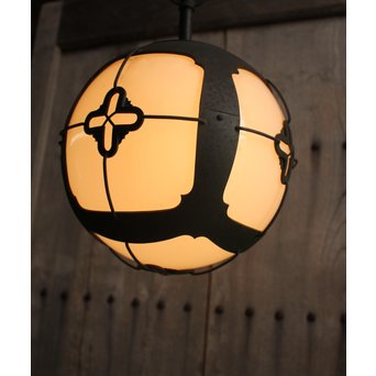 銅巻尽くし球体照明/電笠　A1426Y 