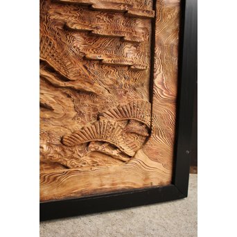 屋久杉系良杉の彫刻　J2207 