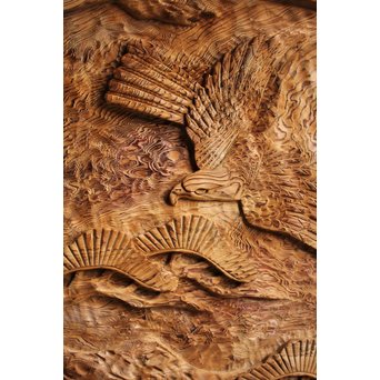 屋久杉系良杉の彫刻　J2207 