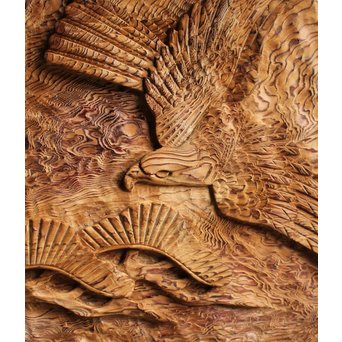 屋久杉系良杉の彫刻　J2207 