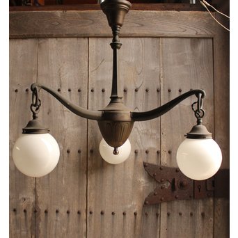 洋館の曲線美3灯シャンデリア/照明　A1435 