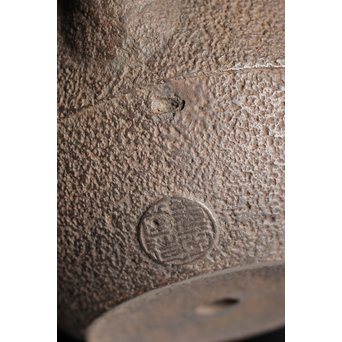 光玉堂日露征記念丸型鉄瓶　H429 