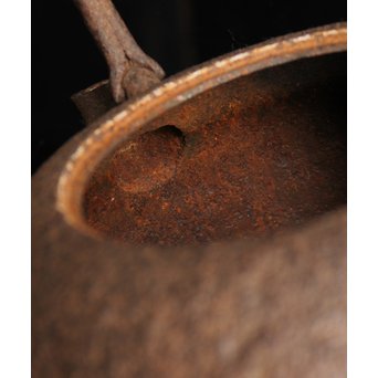 有坂銘　侘砲口鉄瓶　H430 