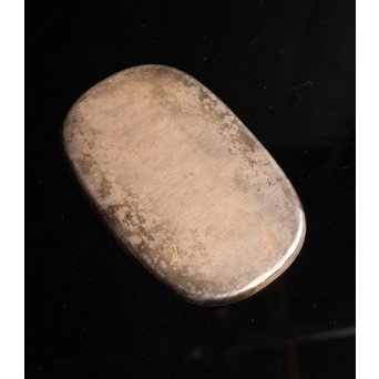 三世秦蔵六造小判型銀打出　急須盆/香盆　K147 