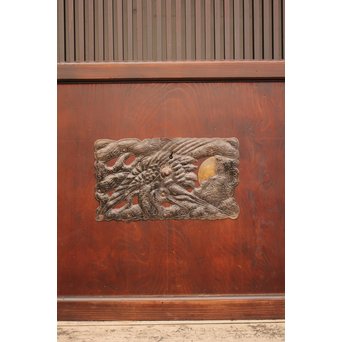 蔵戸風金具付中通し格子戸2枚1組　L663 