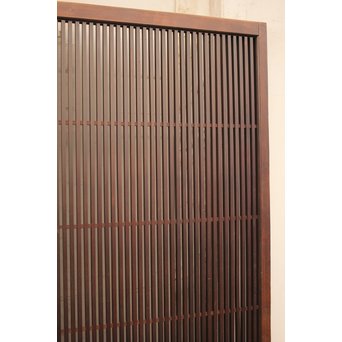 蔵戸風金具付中通し格子戸2枚1組　L663 