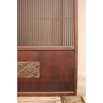 蔵戸風金具付中通し格子戸2枚1組　L663 