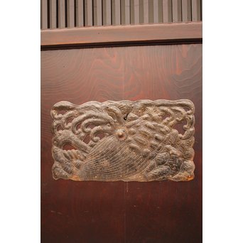 蔵戸風金具付中通し格子戸2枚1組　L663 