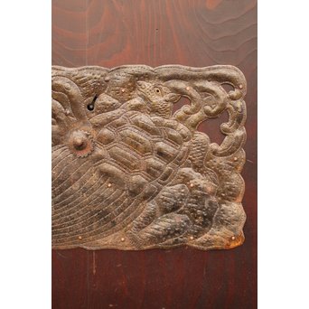 蔵戸風金具付中通し格子戸2枚1組　L663 