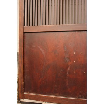 蔵戸風金具付中通し格子戸2枚1組　L663 