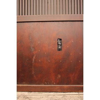 蔵戸風金具付中通し格子戸2枚1組　L663 