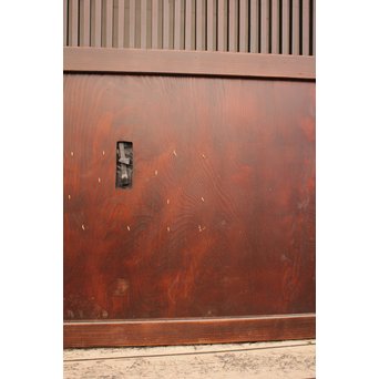 蔵戸風金具付中通し格子戸2枚1組　L663 